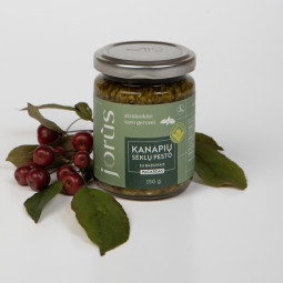 Kanapių sėklų pesto su bazilikais