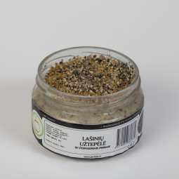 Lašinių užtepėlė su česnakiniais pipirais (plastikinis indelis)